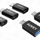 3-Pack MicroUSB to USB-C Adapter, $7 with code AUKEYCB8 | 2-Pack USB 3.0 to USB-C Adapters, $7 with code AUKEYCB8 | 2-Pack MicroUSB to USB-C Adapter and One USB 3.0 to USB-C Adapter, $6 with code AUKEYCB9